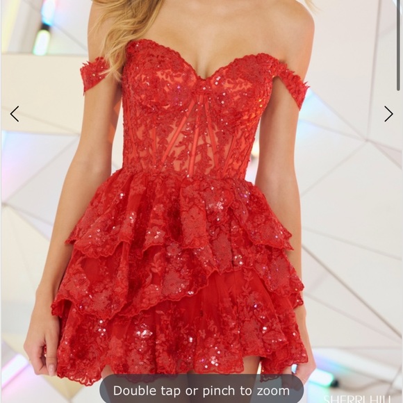 Sherri Hill size 6 homecoming dress, worn one time for a couple hours. - Picture 5 of 6